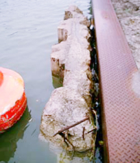 Seilsägearbeit unter Wasser