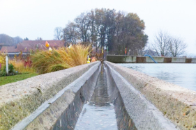 fertige Wasserrinne in Münster